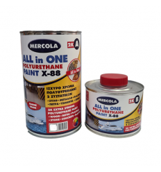 ΧΡΩΜΑ ΠΟΛΥΟΥΡΕΘΑΝΗΣ 2K ALL IN ONE PAINT X-88 ΓΚΡΙ RAL7040