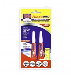 Turbo Bond 3gr & Bond Gel 3gr Ξυλόκολλα Διάφανη 6gr