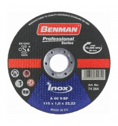 ΔΙΣΚΟΣ ΚΟΠΗΣ INOX-CD PROFESSIONAL BENMAN 115x1.0mm