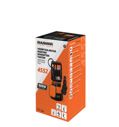 Krausmann Μονοφασική Αντλία Ακαθάρτων-Λυμάτων 900W -4552