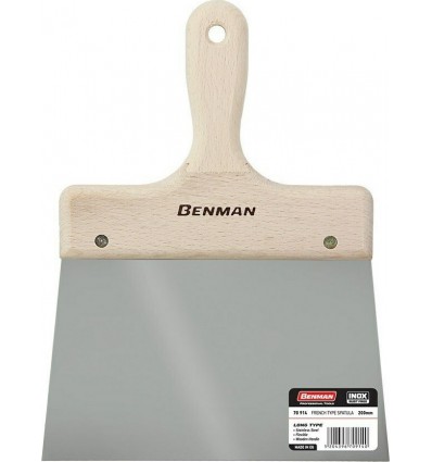 Σπάτουλα με Inox Λάμα 220mm και Ξύλινη Λαβή Benman 70915