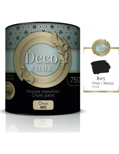 Deco Chalk Paint Χρώμα Κιμωλίας B05 Όνυξ Μαύρο...
