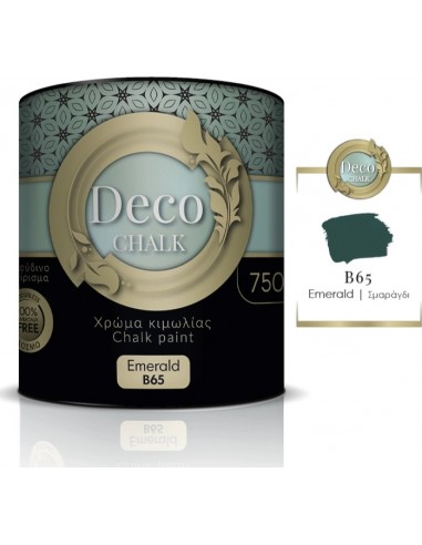 Deco Chalk Paint Χρώμα Κιμωλίας B65 Σμαράγδι...