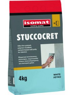 Isomat Stuccocret Στόκος Σπατουλαρίσματος Ακρυλικός-Ρητινούχος Λευκός 4kg