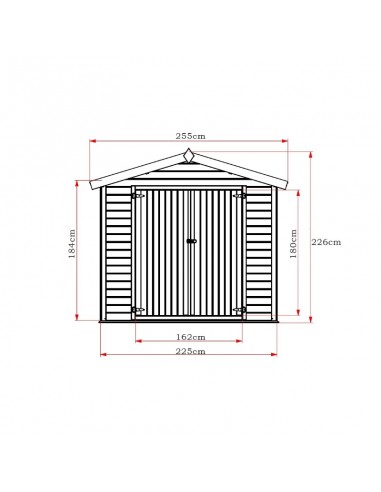 ΞΥΛΙΝΗ ΑΠΟΘΗΚΗ ΚΗΠΟΥ 225 X 225 X 226(Y) ΕΚ.