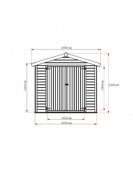 ΞΥΛΙΝΗ ΑΠΟΘΗΚΗ ΚΗΠΟΥ 225 X 225 X 226(Y) ΕΚ.