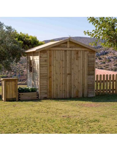 ΞΥΛΙΝΗ ΑΠΟΘΗΚΗ ΚΗΠΟΥ 225 X 225 X 226(Y) ΕΚ.