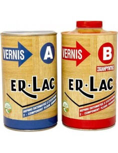 ER-LAC Βερνίκι Πατώματος Vernis Γυαλιστερό 5lt και 5lt (A+B)