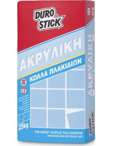 Durostick Ακρυλική Κόλλα Πλακιδίων Λευκή 25kg