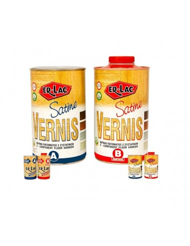 ER-LAC Βερνίκι Πατώματος Vernis Σατινέ 2.5lt (A+B)