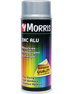 Morris Σπρέι Γαλβανισμού Zinc Alu με Γυαλιστερό Εφέ Ασημί...
