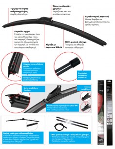 Υαλοκαθαριστήρας Wurth Flatblade Multi 650mm-26" 2