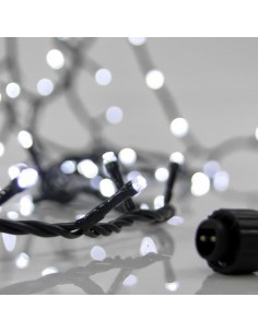 100 Λαμπάκια LED 5μ Ψυχρό Λευκό σε Σειρά με Πράσινο...