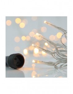 100 Λαμπάκια LED 5μ Θερμό Λευκό σε Σειρά με Διαφανές... 2