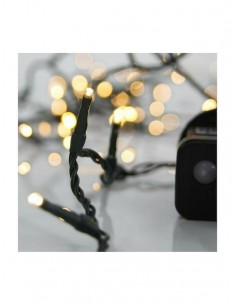 100 Λαμπάκια LED 4.95μ Θερμό Λευκό σε Σειρά με Πράσινο...