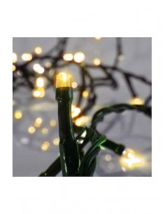 100 Λαμπάκια LED 4.95μ Θερμό Λευκό σε Σειρά με Πράσινο... 2