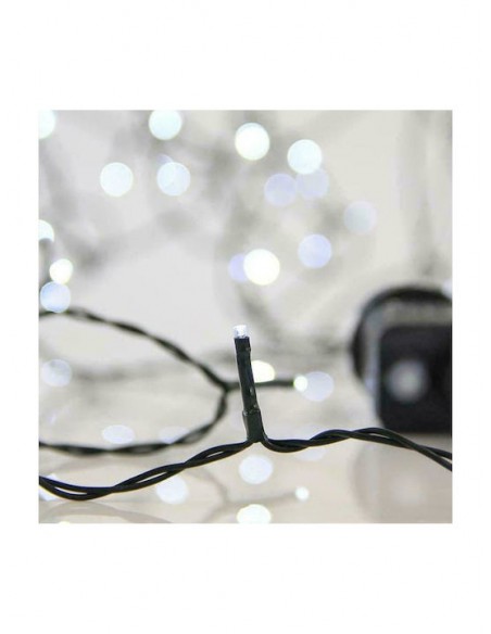 240 Λαμπάκια LED 11.95μ Ψυχρό Λευκό σε Σειρά με Πράσινο Καλώδιο και Προγράμματα Eurolamp 600-11530