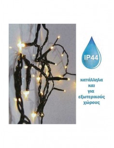 100 Λαμπάκια LED 5μ Θερμό Λευκό σε Σειρά με Πράσινο... 2