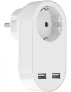 COM ANTAΠTOPAΣ ΣOYKO ΛEYKO ME 2 USB ΦOPTIΣTHΣ MAX 2,4AM