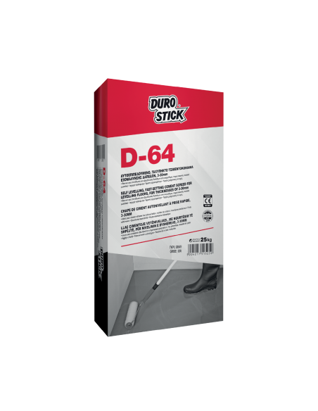 Durostick D-64 Αυτοεπιπεδούμενο Ταχύπηκτο Τσιμεντοκονίαμα Εξομάλυνσης Δαπέδων (3-30mm)