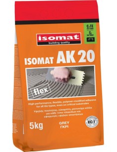 ISOMAT - 5kg AK-20 ΚΟΛΛΑ ΠΛΑΚΙΔΙΩΝ ΛΕΥΚΗ ΤΣΙΜΕΝΤΟΕΙΔΗ