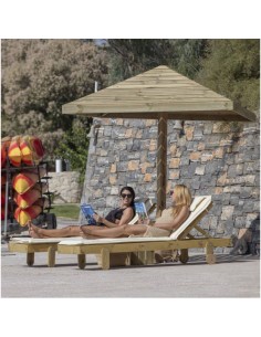 ΟΜΠΡΕΛΑ ΠΑΡΑΛΙΑΣ ΞΥΛΙΝΗ 200 X 200ΕΚ. 2