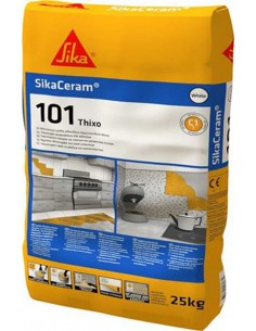Sika Sikaceram 101 Thixo Κόλλα Πλακιδίων Λευκή 25kg