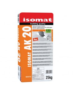 ISOMAT - 25kg AK-20 ΚΟΛΛΑ ΠΛΑΚΙΔΙΩΝ ΛΕΥΚΗ ΤΣΙΜΕΝΤΟΕΙΔΗ