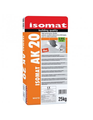 ISOMAT - 25kg AK-20 ΚΟΛΛΑ ΠΛΑΚΙΔΙΩΝ ΛΕΥΚΗ...