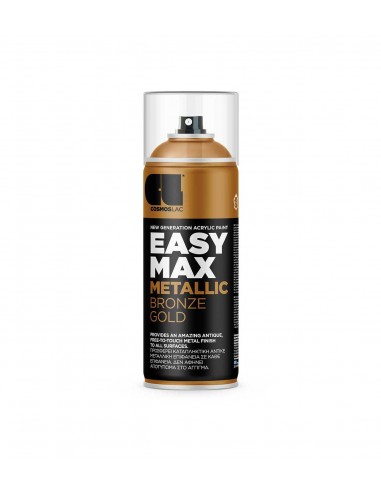 COSMOS ΣΠΡΕΙ EASY MAX METALLIC BRONZE GOLD 400ML