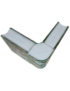 Υαλότουβλο Σύννεφο Γωνιακό 19x13,5x8cm Άχρωμο 2