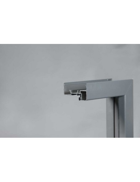 ΠΟΡΤΑ ΑΒΑΦΗ MDF ΜΕ ΚΑΣΩΜΑ ΑΛΟΥΜΙΝΙΟΥ ΠΑΧΟΥΣ 100MM ΓΚΡΙ