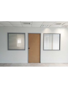ΠΟΡΤΑ ΑΒΑΦΗ MDF ΜΕ ΚΑΣΩΜΑ ΑΛΟΥΜΙΝΙΟΥ ΠΑΧΟΥΣ 100MM ΓΚΡΙ