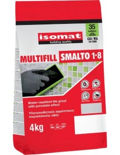 Isomat Multifill Smalto 1-8 Αρμόστοκος Πορσελάνης 4kg Μαύρο