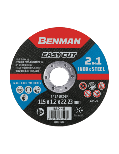ΔΙΣΚΟΣ ΚΟΠ ΣΙΔ. INOX 1.2 MAXPOWER BENMAN 115x1.2mm