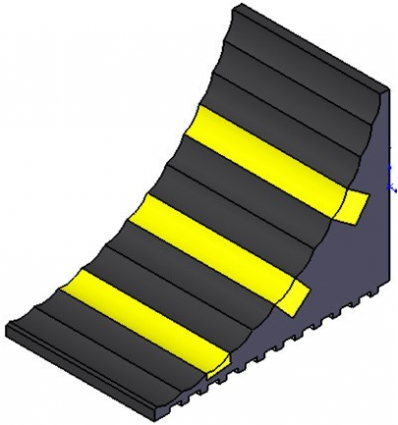 Τάκος ακινητοποίησης οχημάτων (σφήνα τροχών) από ελαστικό EDH-WC-1