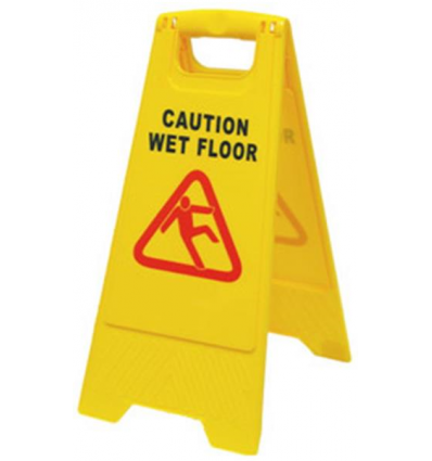 Πλαστική πινακίδα "WET FLOOR" για ειδοποίηση ολισθηρού δαπέδου KBB-2