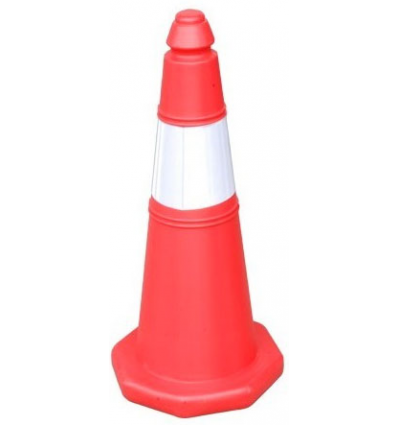 Πλαστικός κώνος σήμανσης ύψους 50cm EDH-PE-7
