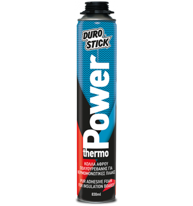 DUROSTICK Power Thermo Κόλλα αφρού πολυουρεθάνης χαμηλής διόγκωσης για θερμομονωτικές πλάκες 830 ml