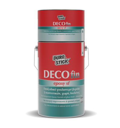 Decofin Epoxy SF 1kg Εποξειδικό γυαλιστερό βερνίκι 2 συστατικών για πατητή τσιμεντοκονία και φυσικές πέτρες