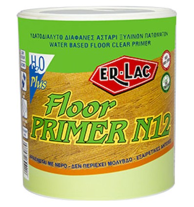 ER-LAC FLOOR PRIMER N12 Υδατοδιάλυτο διαφανές αστάρι ξύλινων πατωμάτων