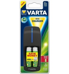 Varta Mini Charger 2 Μπαταριών Ni-Cd/Ni-MH Μεγέθους AA/AAA Σετ με 2x AA 2100mAh
