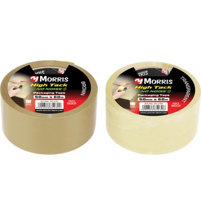 Ταινία Συσκευασίας High Tack Διαφανής Αθόρυβη 50mm x 60m Morris