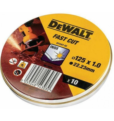 ΔΙΣΚΟΙ ΚΟΠΗΣ INOX  DEWALT 125mm DT3507 10τμχ