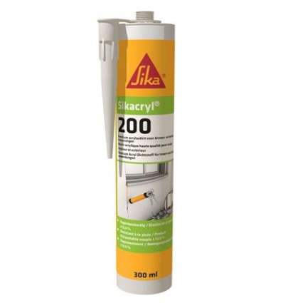 SIKACRYL 200 (300ml) - ΑΚΡΥΛΙΚΟ ΛΕΥΚΟ ΣΦΡΑΓΙΣΤΙΚΟ ΓΙΑ ΕΣΩΤΕΡΙΚΕΣ ΚΑΙ ΕΞΩΤΕΡΙΚΕΣ ΕΦΑΡΜΟΓΕΣ