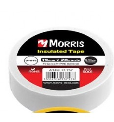 ΤΑΙΝΙΑ ΜΟΝΩΤΙΚΗ MORRIS, 19mmX20yards,x0.18mm, ΛΕΥΚΗ